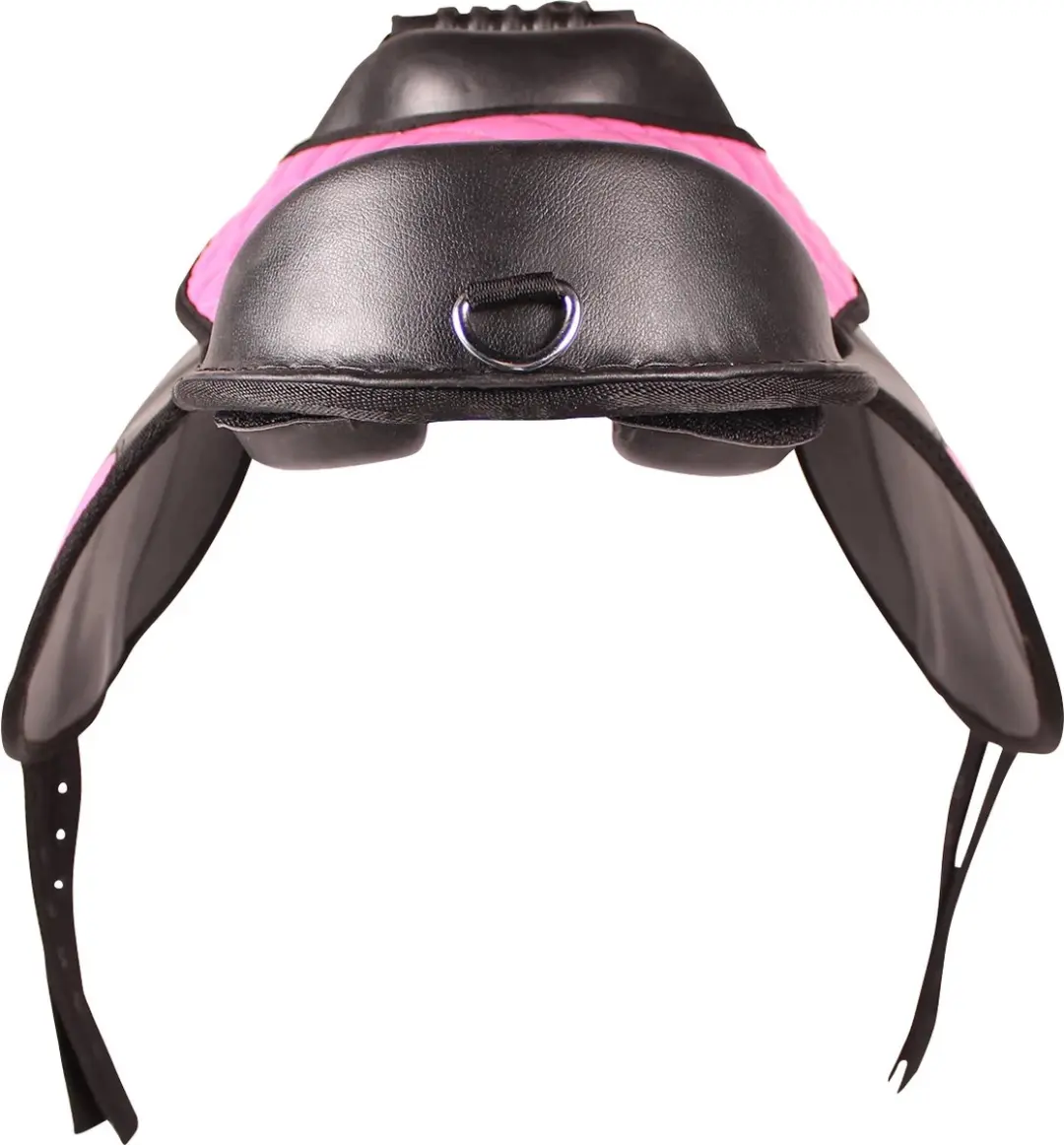 QHP Shetland Zadel 14 inch - Roze - inclusief beugels & singel