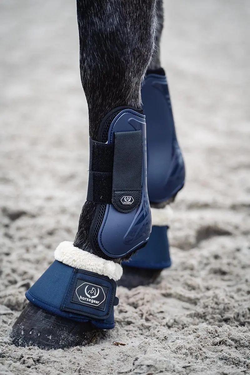 Horsegear HGLivio Peesbeschermers Full - Donkerblauw - 2 Stuks