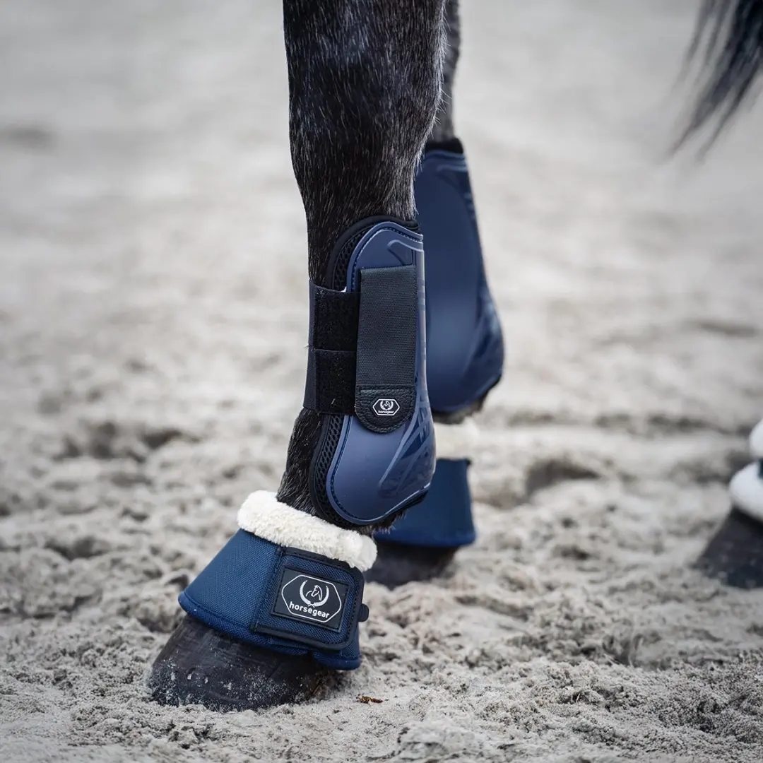 Horsegear HGLivio Peesbeschermers Full - Donkerblauw - 2 Stuks