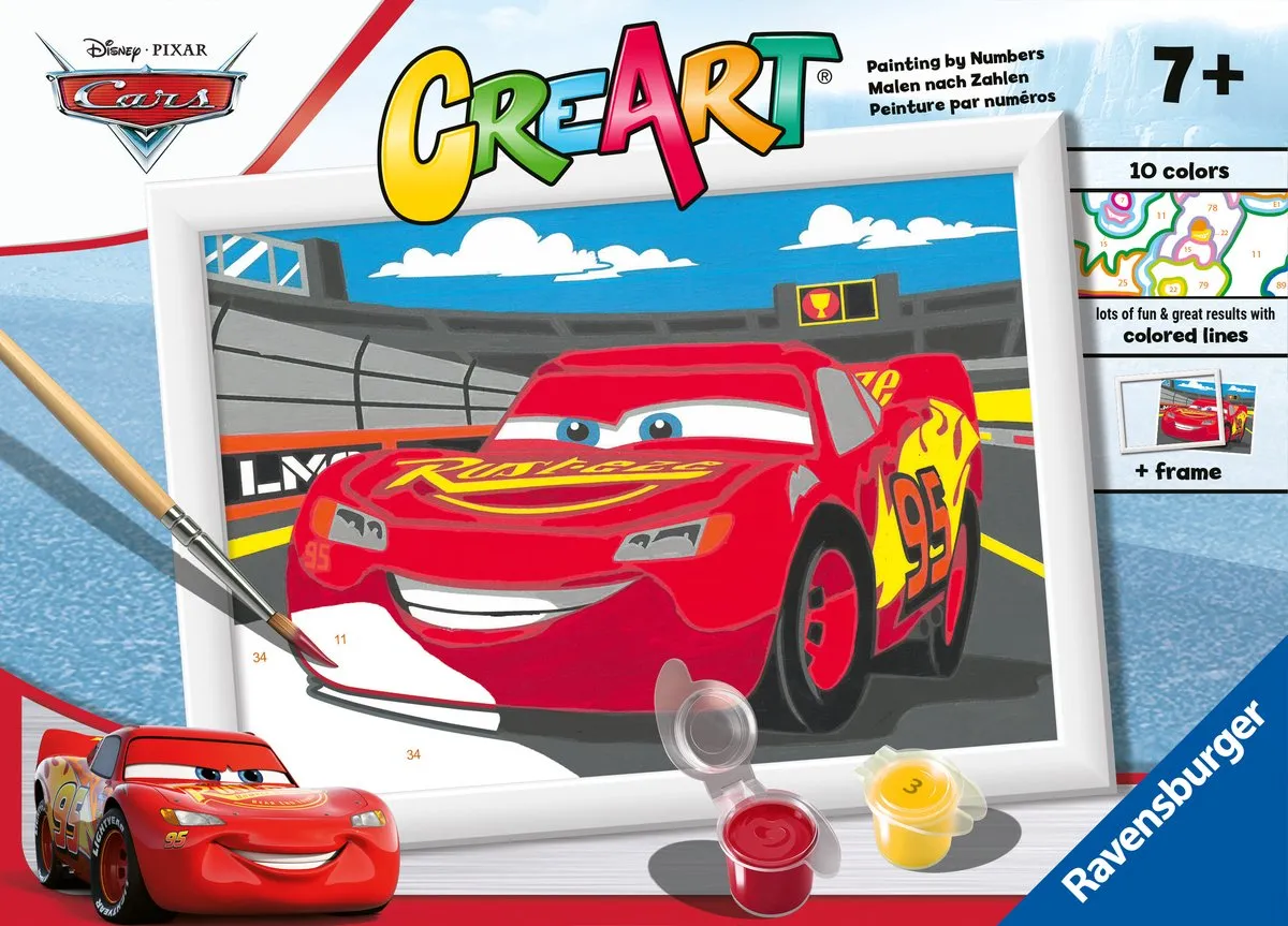 Ravensburger CreArt Lightning McQueen Schilderen op nummer - Multicolor