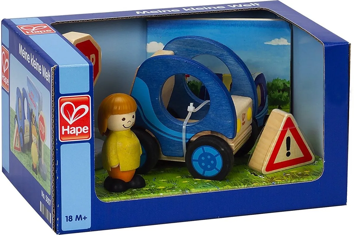 Hape Meine Kleine Welt Smart Car and Driver - Multicolor