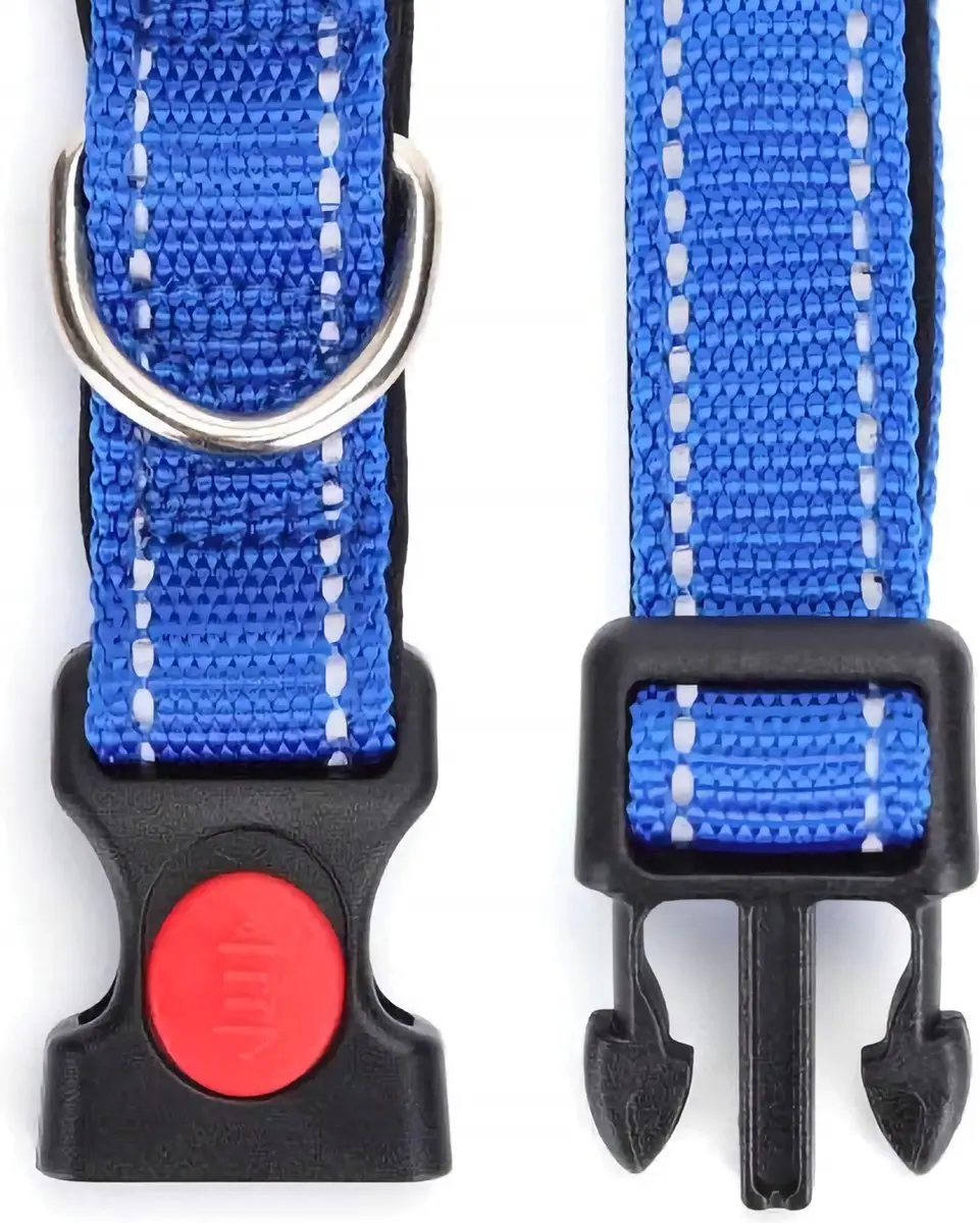 Nobleza Hondenhalsband L - Blauw - Reflecterend