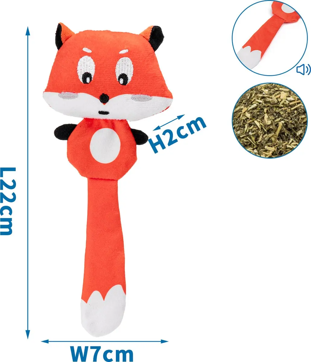Nobleza Vos Kattenspeelgoed - Catnip - Oranje