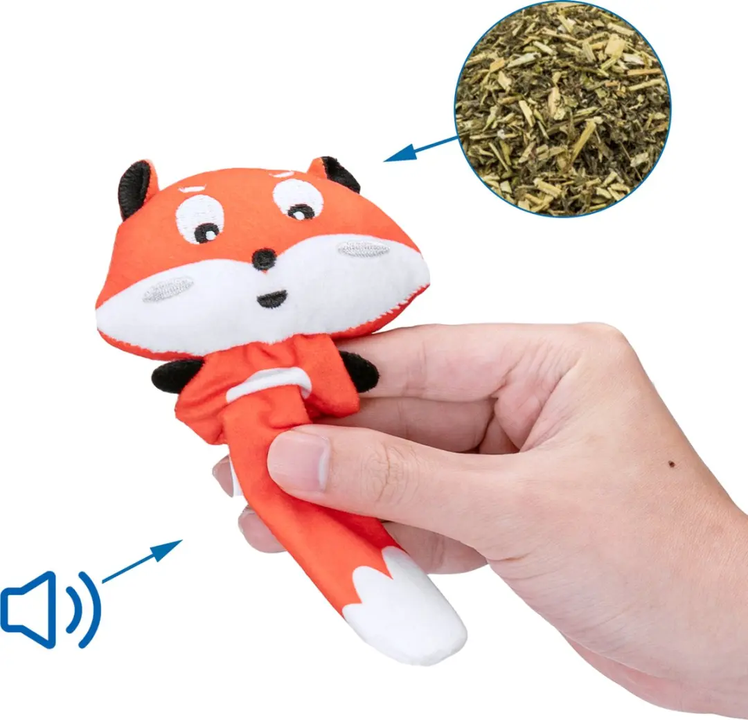 Nobleza Vos Kattenspeelgoed - Catnip - Oranje