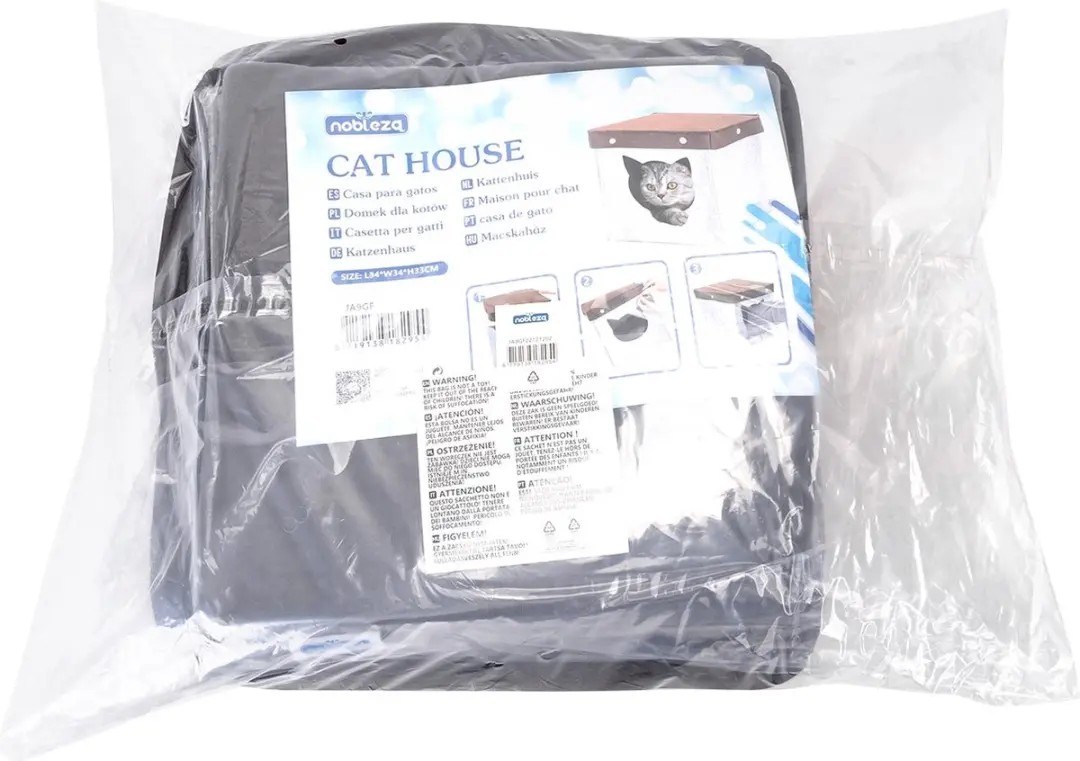 Nobleza Kattenmand Overdekt - Vilt 34x34x33cm Grijs/Bruin