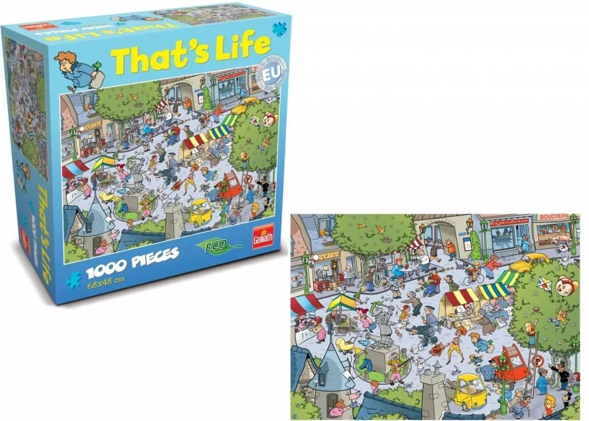 Goliath That's Life 1000pcs Village Puzzel - 1000 Stuks - Groen