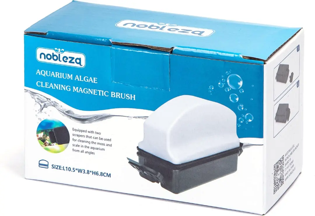 Nobleza Aquarium Glasreiniger - Algenmagneet Wit/Zwart