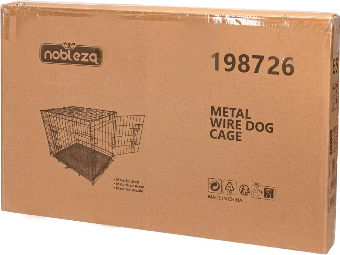 Nobleza Bench Hondenbench M - Metaaldraad Zwart 75x48,5x53cm - afbeelding 6 van 6