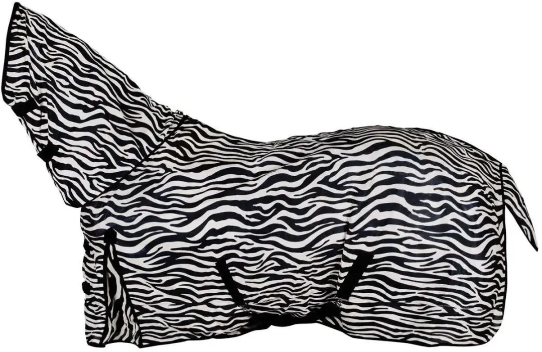 Pagony Zebra Flycooler Plus Paardendeken 205 - Zwart/Wit