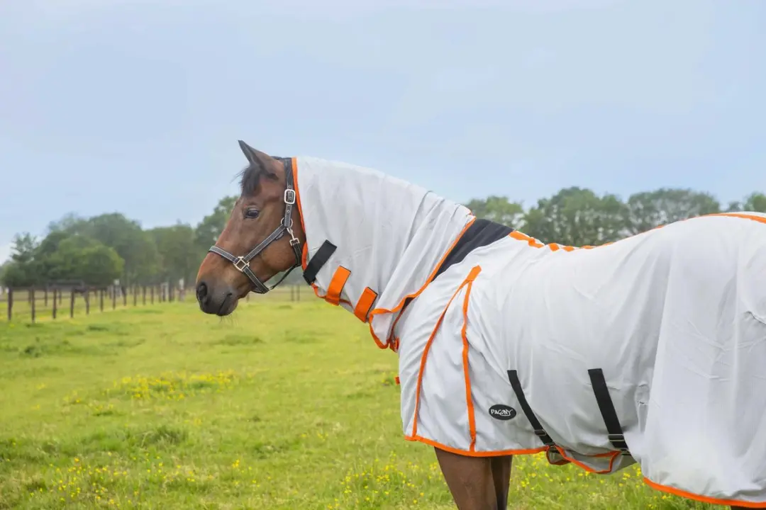 Pagony Buikflap Plus Flycooler Paardendeken 165 - 5000g - Zilver