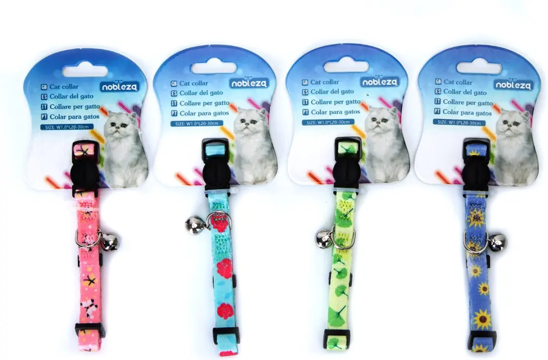 Nobleza Kattenhalsband Groen - Bladeren - 20-30cm