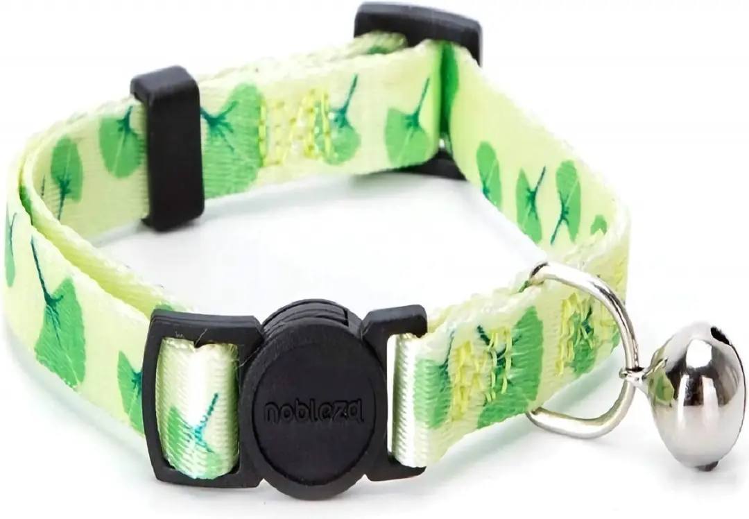 Nobleza Kattenhalsband Groen - Bladeren - 20-30cm