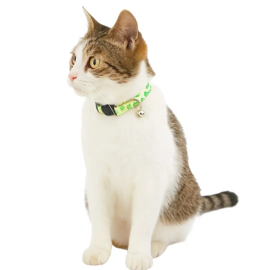 Nobleza Kattenhalsband Groen - Bladeren - 20-30cm