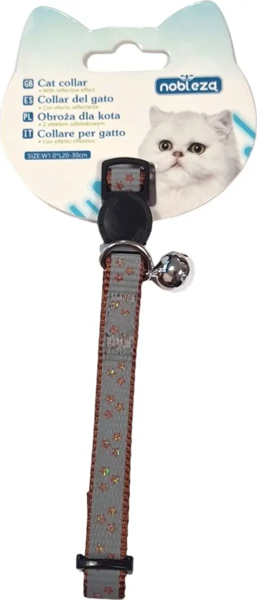 Nobleza Kattenhalsband Reflecterend Bruin - 20-30cm