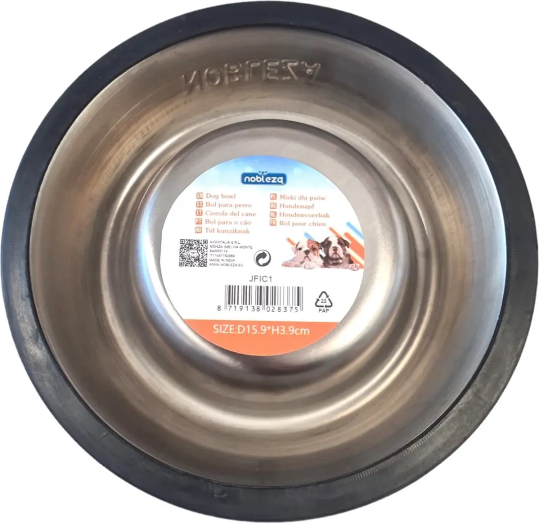 Nobleza RVS Voerbak Paars - 15,9 cm