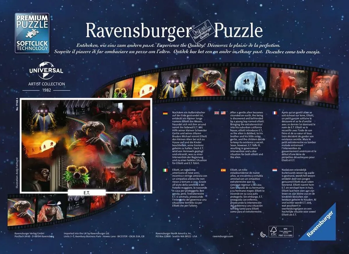 Ravensburger E.T. The Extra Terrestrial Legpuzzel 1000 Stuks - Multicolor