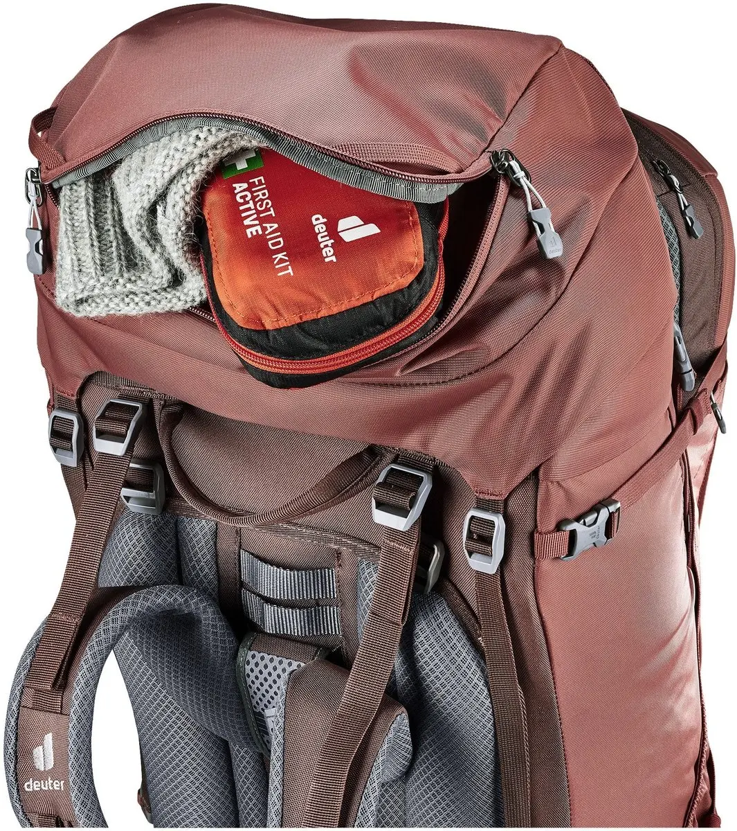 Deuter Voyager 60 Plus Rugzak - 60L - Caspia/Raisin Rood - afbeelding 3 van 6