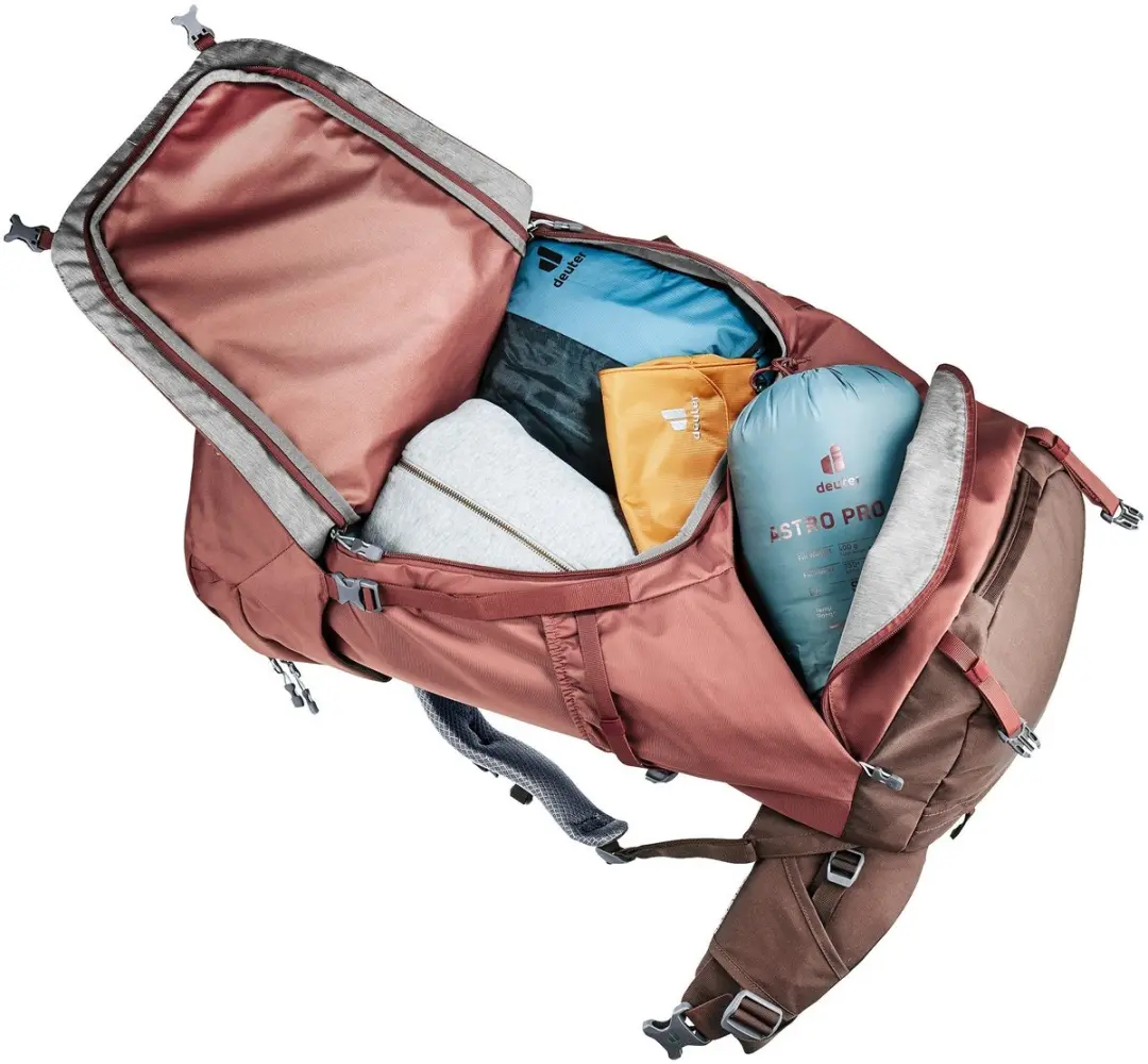 Deuter Voyager 60 Plus Rugzak - 60L - Caspia/Raisin Rood - afbeelding 4 van 6