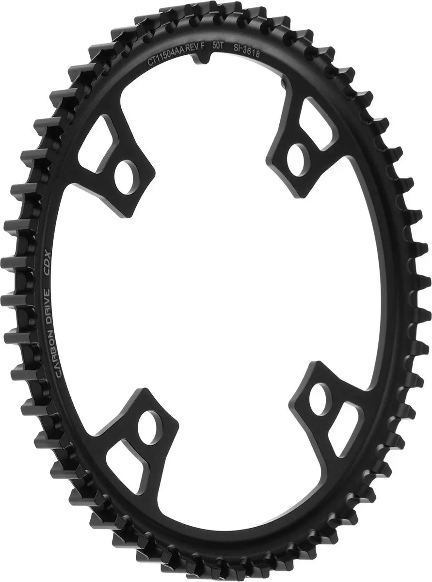 Gates tandwiel 50 Carbon Drive CDX Expedition alu. voor 4 arm 104 black anodized