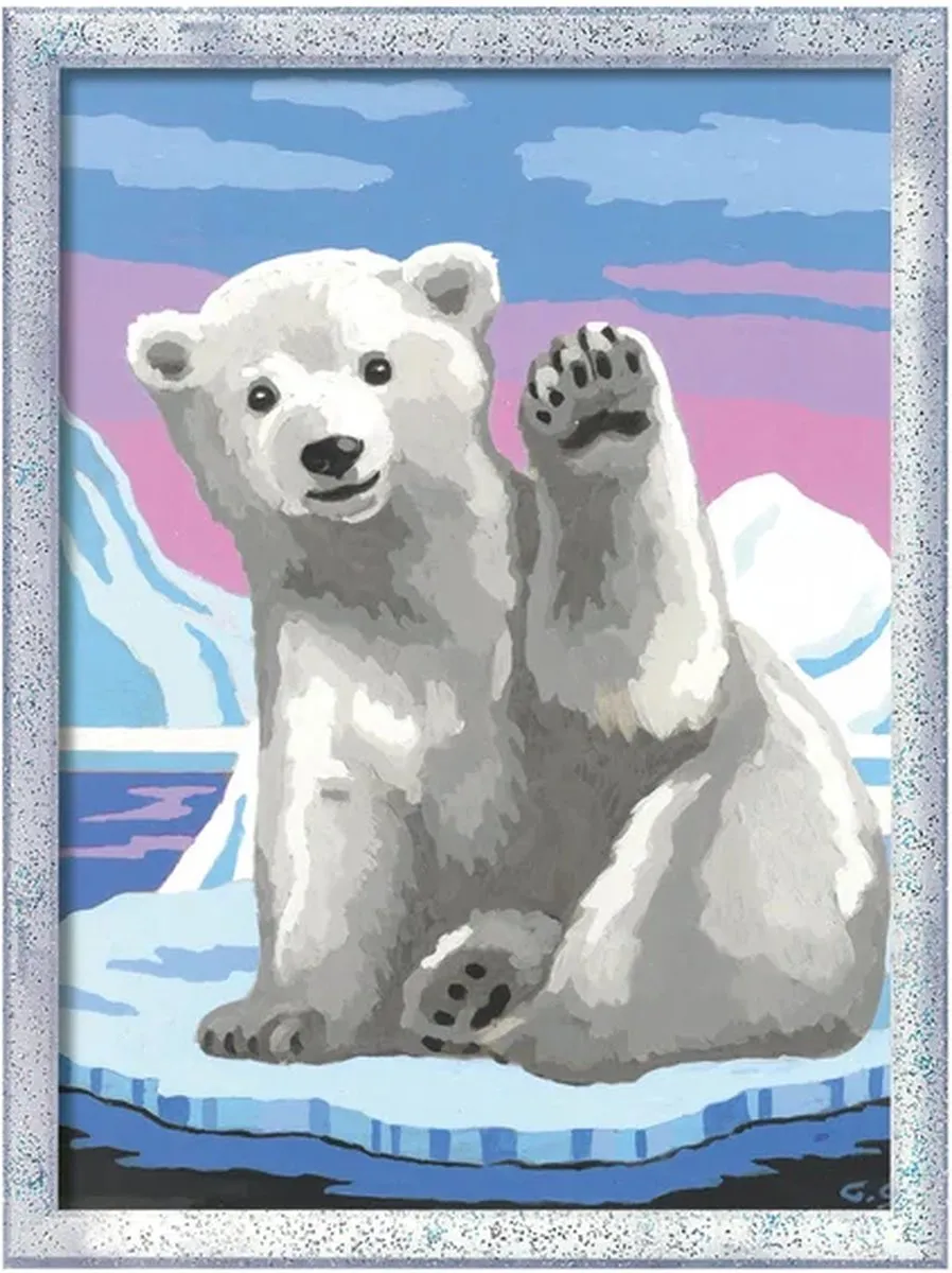 Ravensburger CreArt Pawsome Polar Bear Schilderen op nummer - Multicolor - afbeelding 6 van 6