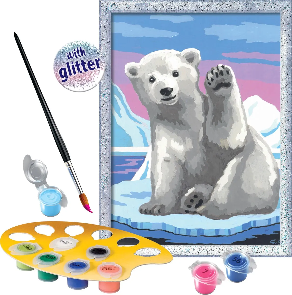 Ravensburger CreArt Pawsome Polar Bear Schilderen op nummer - Multicolor