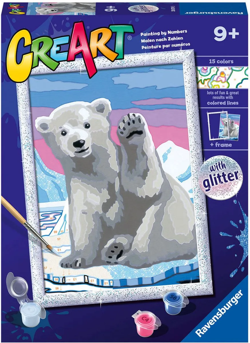 Ravensburger CreArt Pawsome Polar Bear Schilderen op nummer - Multicolor