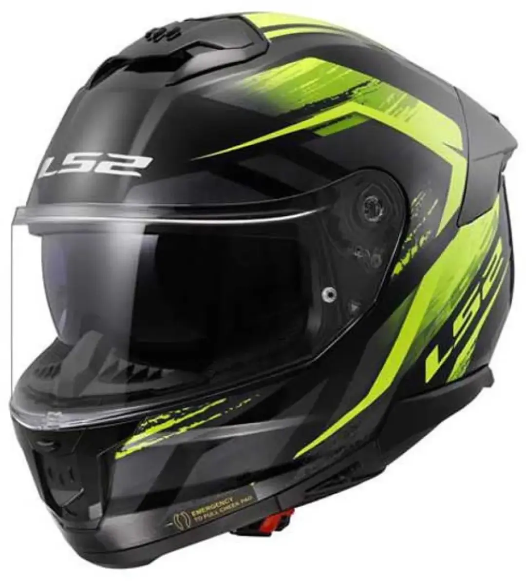 LS2 FF808 Stream II Fury Integraalhelm - XL - Zwart/Geel