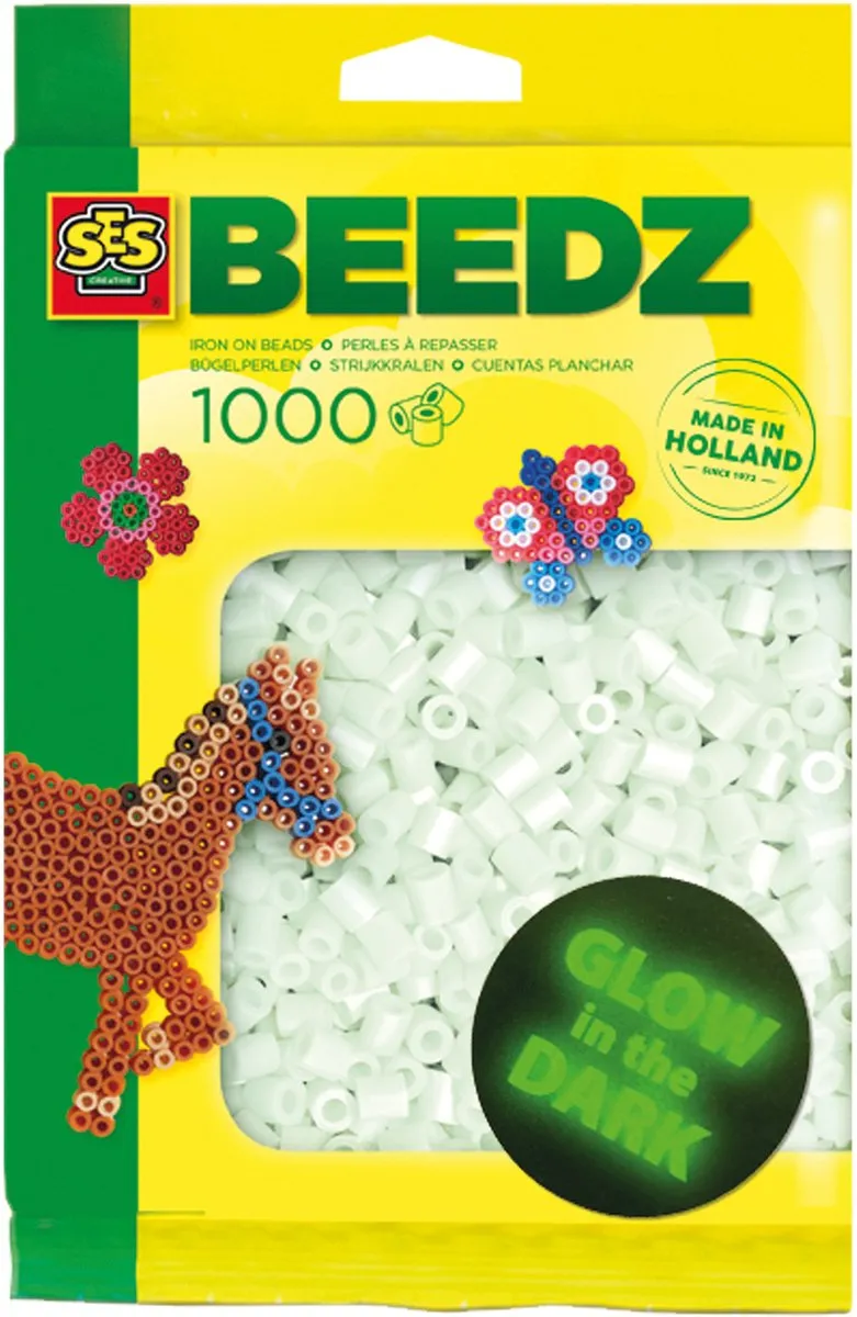 SES Creative Beedz Glow in the Dark Strijkkralen 1000 Stuks