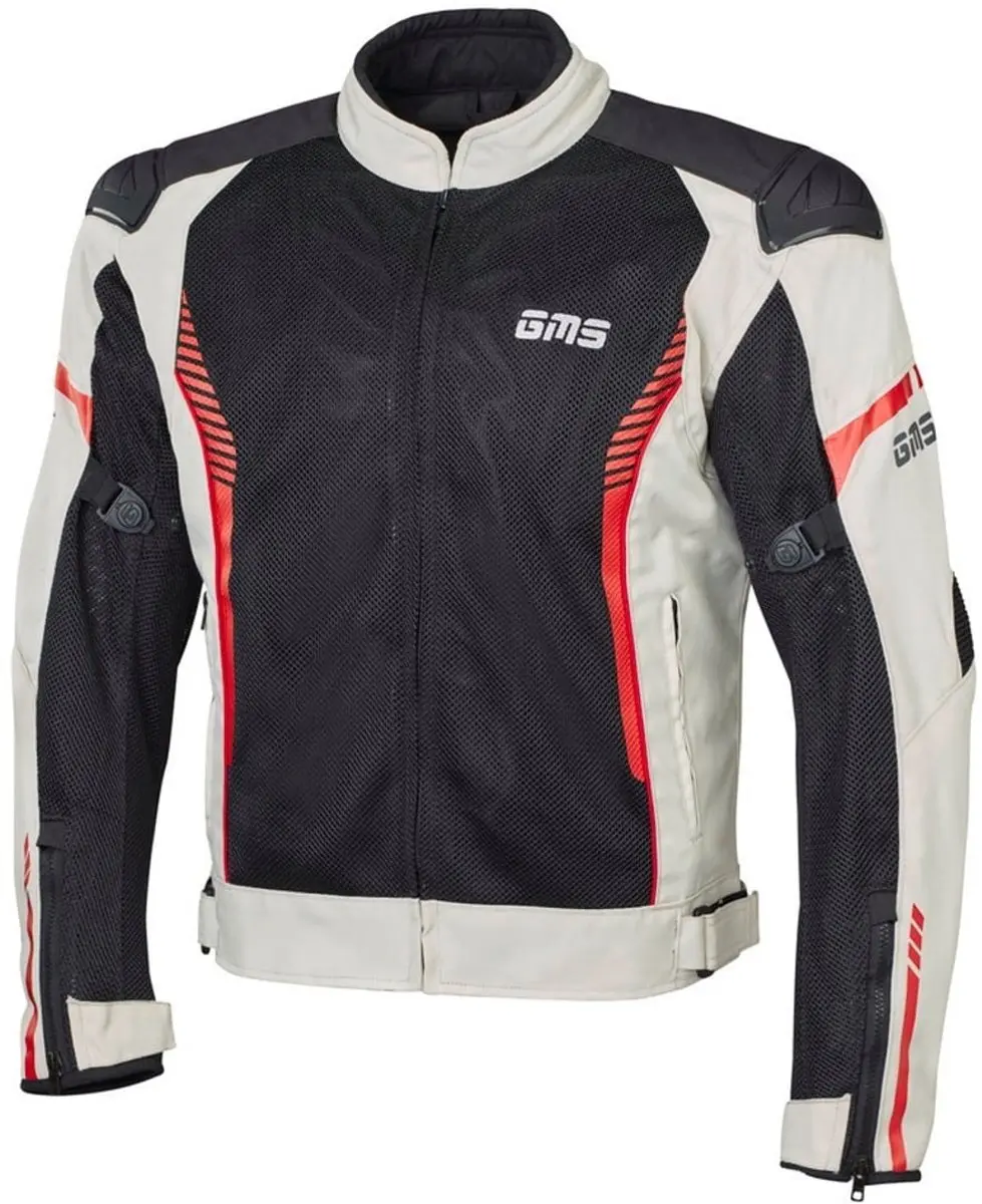 Gms Samu Textiele Motorjas - S - Grijs/Zwart/Rood - afbeelding 5 van 6