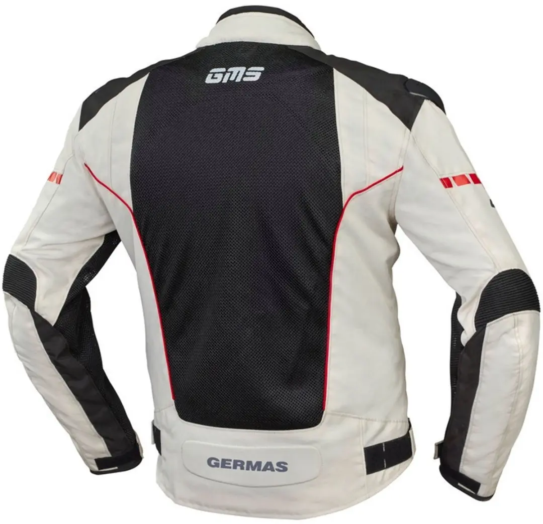Gms Samu Textiele Motorjas - S - Grijs/Zwart/Rood