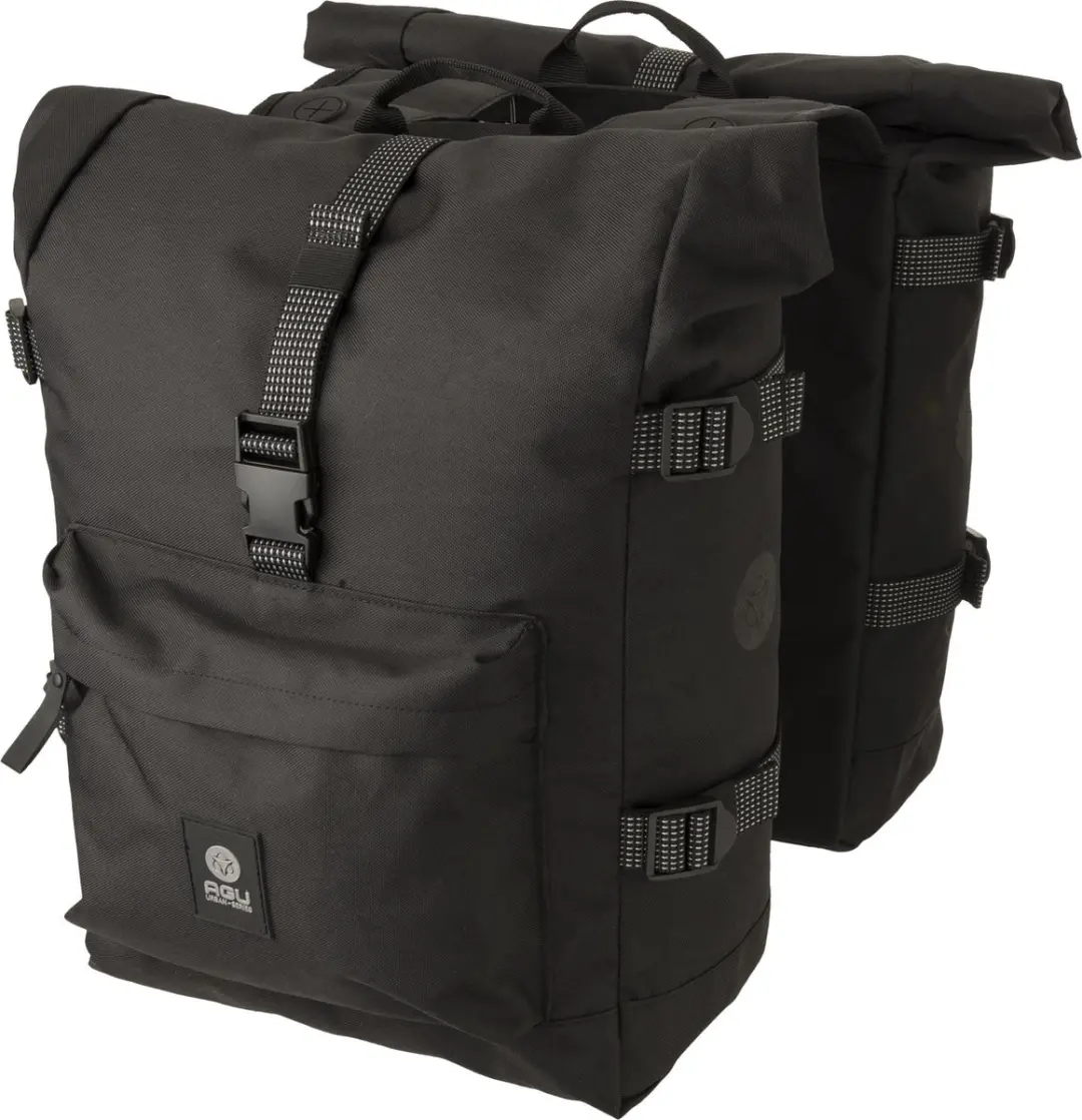 AGU Trend H2O Roll-Top Dubbele Fietstas Urban Zwart