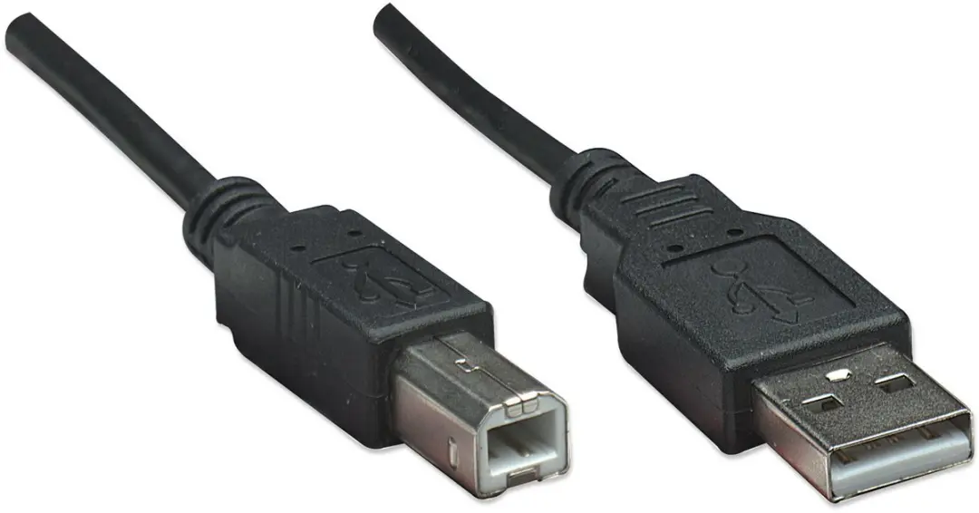 Manhattan USB 2.0 USB-A/USB-B Kabel 0,5m - Zwart