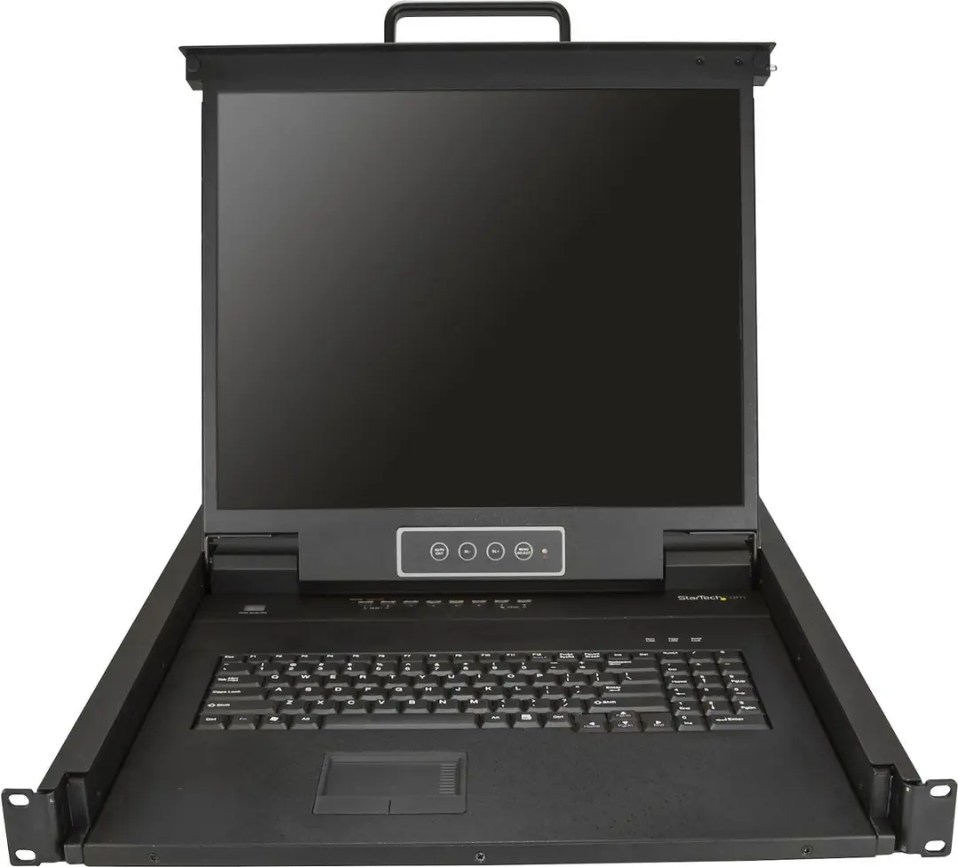 Startech RKCONS1908K 1U 8-Poorts VGA KVM Console - Zwart - afbeelding 3 van 6