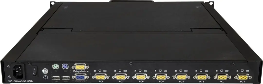 Startech RKCONS1908K 1U 8-Poorts VGA KVM Console - Zwart - afbeelding 5 van 6