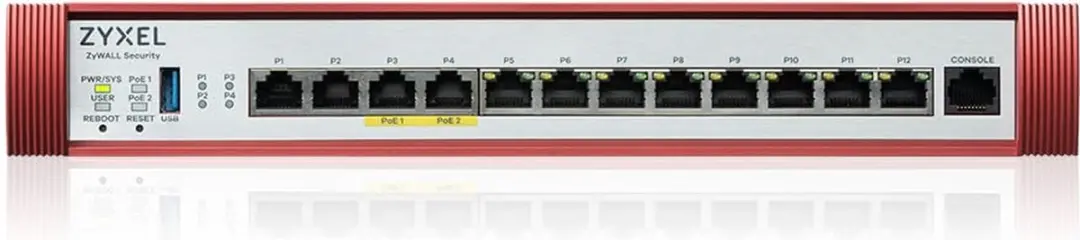 Zyxel USGFLEX500H Firewall - 12x Poorten - 10 Gbit/s - Rood