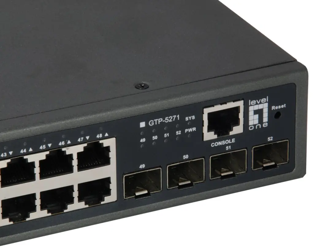 LevelOne GTP-5271 Managed L3Lite Switch - 52 PoE Poorten - 4x 10GbE SFP+
