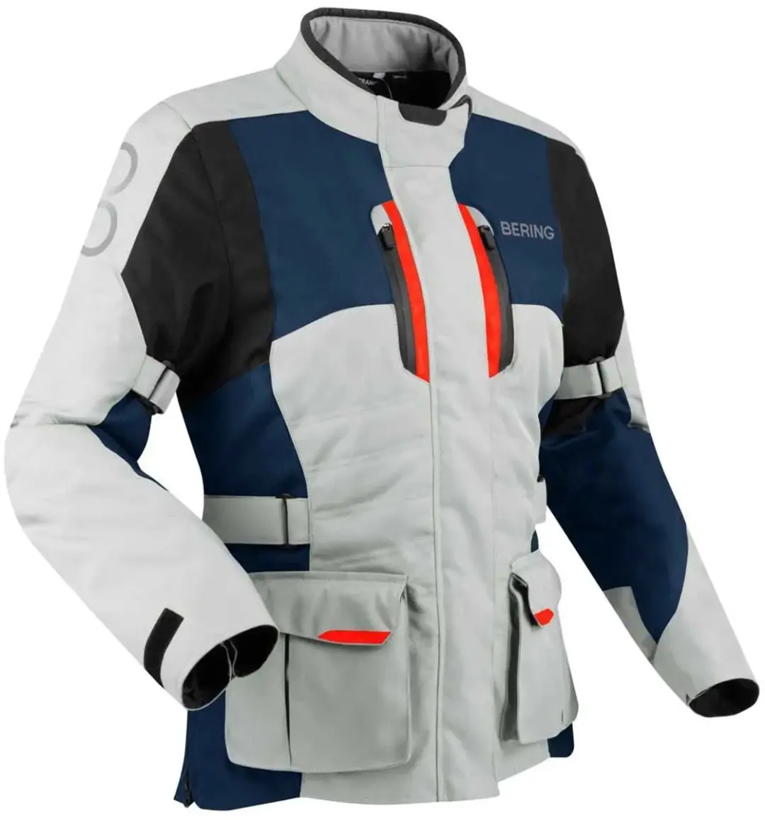 Bering Lady Siberia Jas - T5 - Grijs/Blauw/Rood - afbeelding 6 van 6