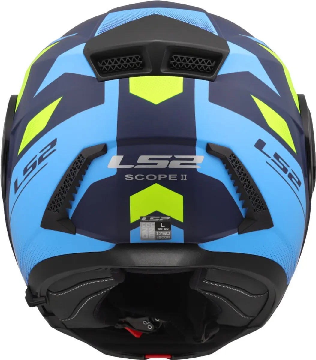 LS2 FF902 Scope II Systeemhelm - Maat XXXL - Blauw/Fluor geel