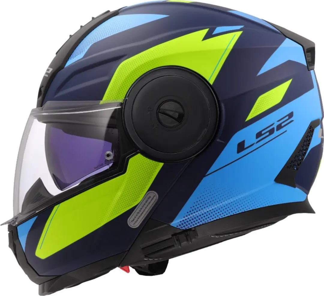 LS2 FF902 Scope II Systeemhelm - Maat XXXL - Blauw/Fluor geel