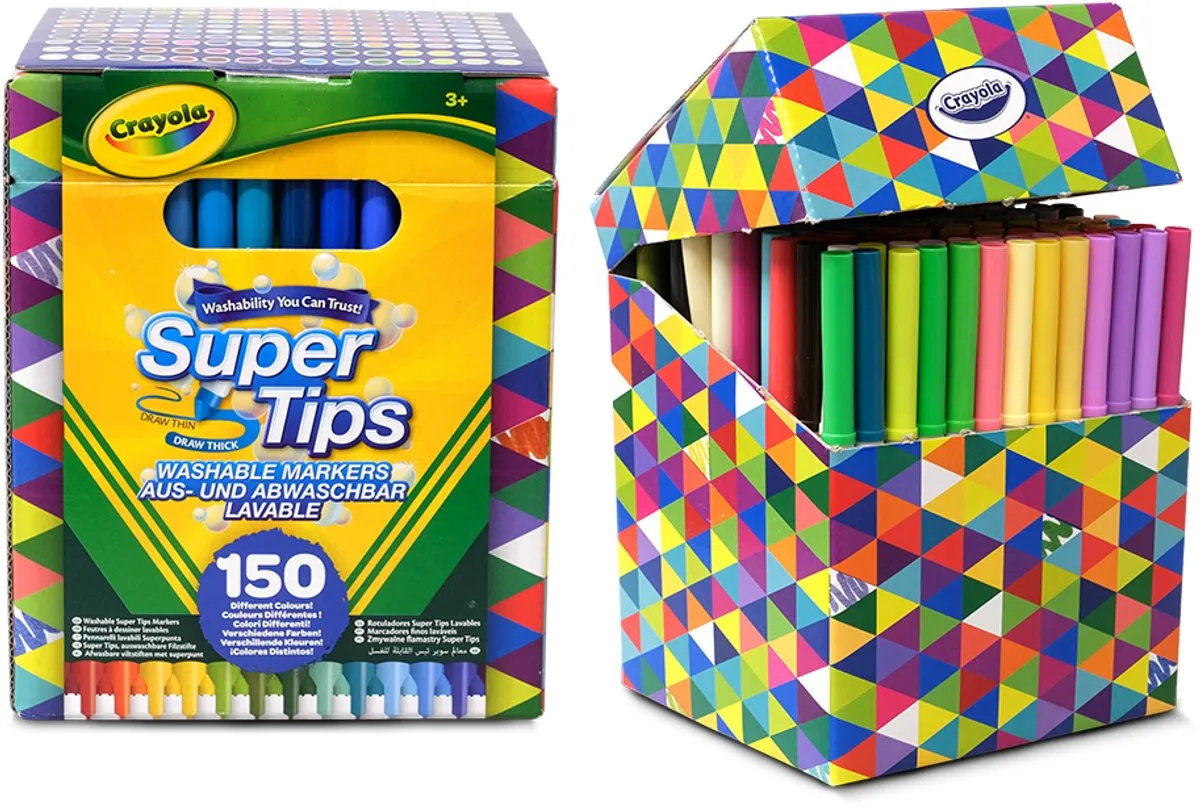 Crayola Supertips Viltstiften - 150 Stuks - Veelkleurig