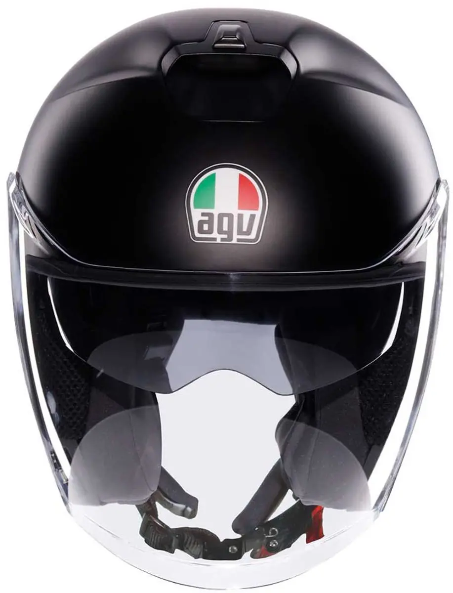 AGV Irides Mono Logo Jethelm - Mat Zwart