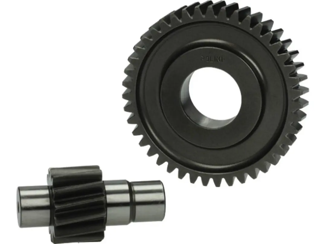 Vertanding Polini secundair 14/43 Piaggio & Vespa 50cc 4 Takt (lang carter)