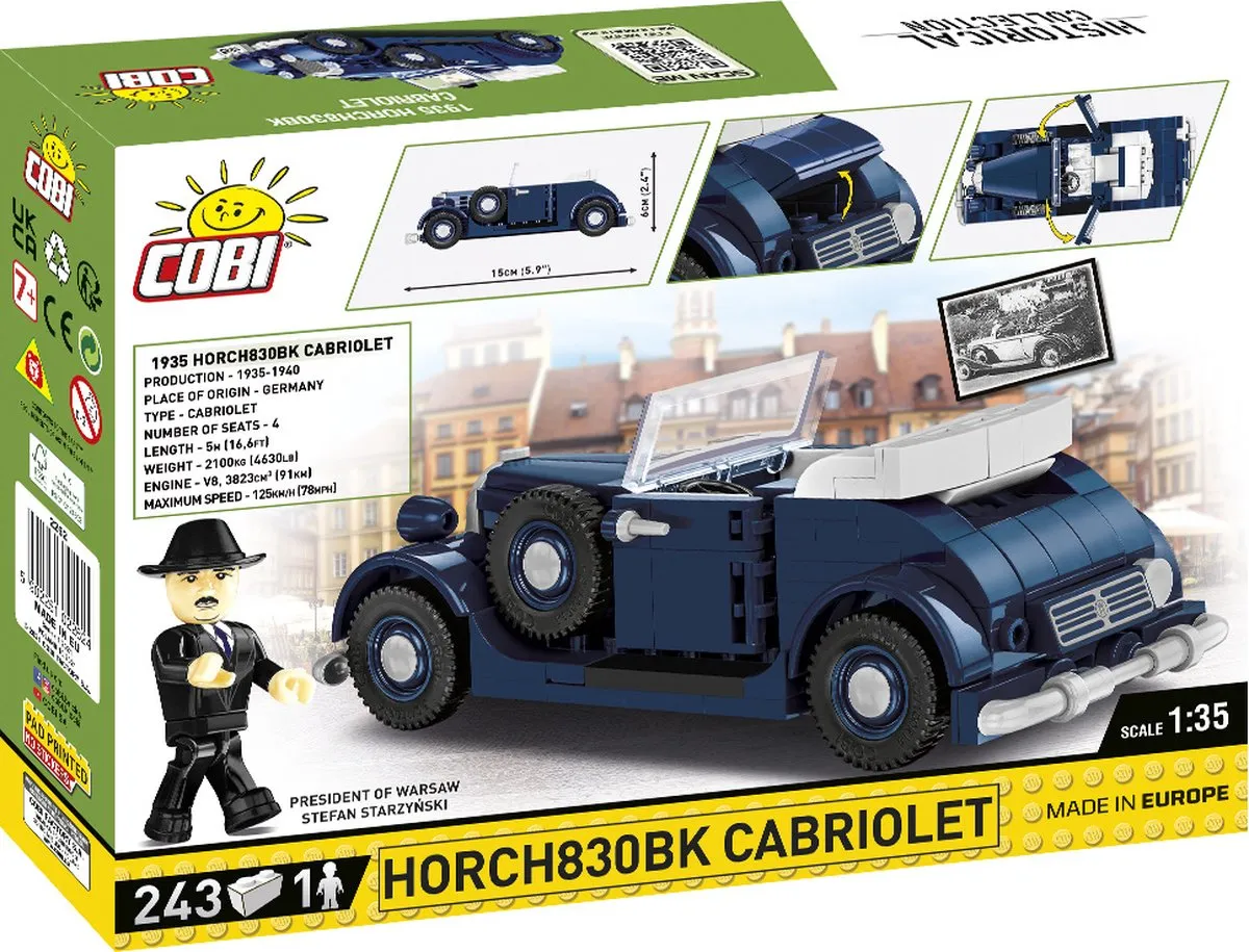 Cobi Horch 830BK BK Cabriolet 2262 - 243 Onderdelen - 1:35