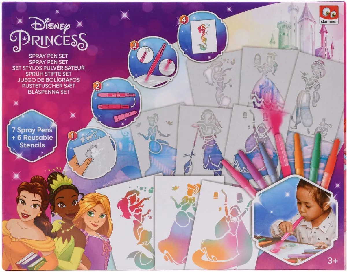 Disney Princess Blaasstiften Set - 7 Stuks Multicolor
