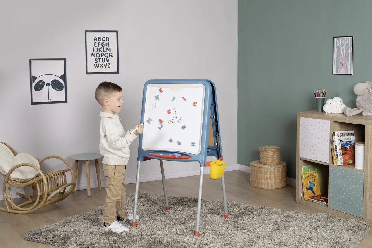 Smoby Metalen Tekenbord - Blauw/Wit/Rood - afbeelding 6 van 6