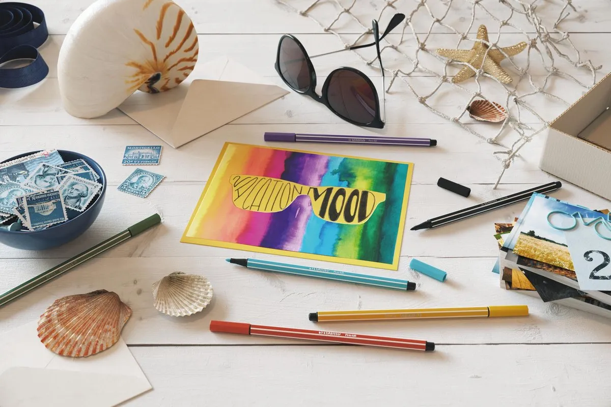 STABILO Pen 68 ARTY Etui - 12 Viltstiften - Meerkleurig