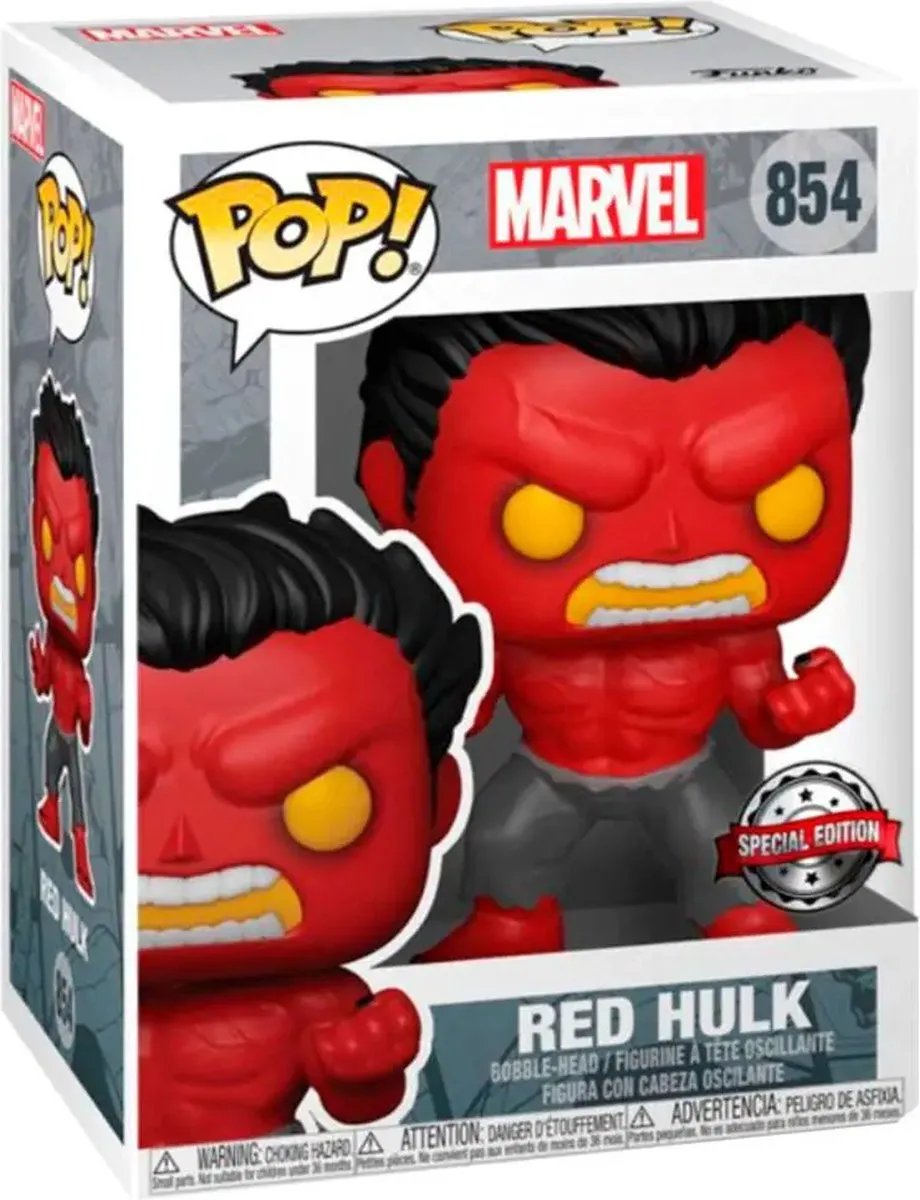 Funko Pop! Marvel Red Hulk #854 - Limited Edition - Rood