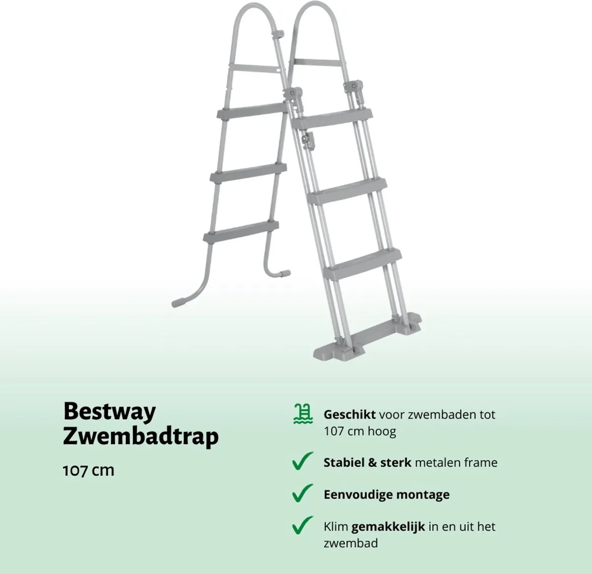 Bestway Flowclear Zwembadladder 107cm - 4 Treden