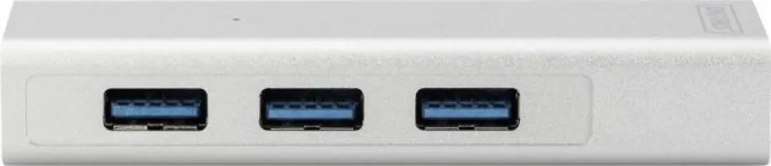 Digitus DA-70250-1 USB 3.0 Hub 3 Poorten - Gigabit LAN - Transparant