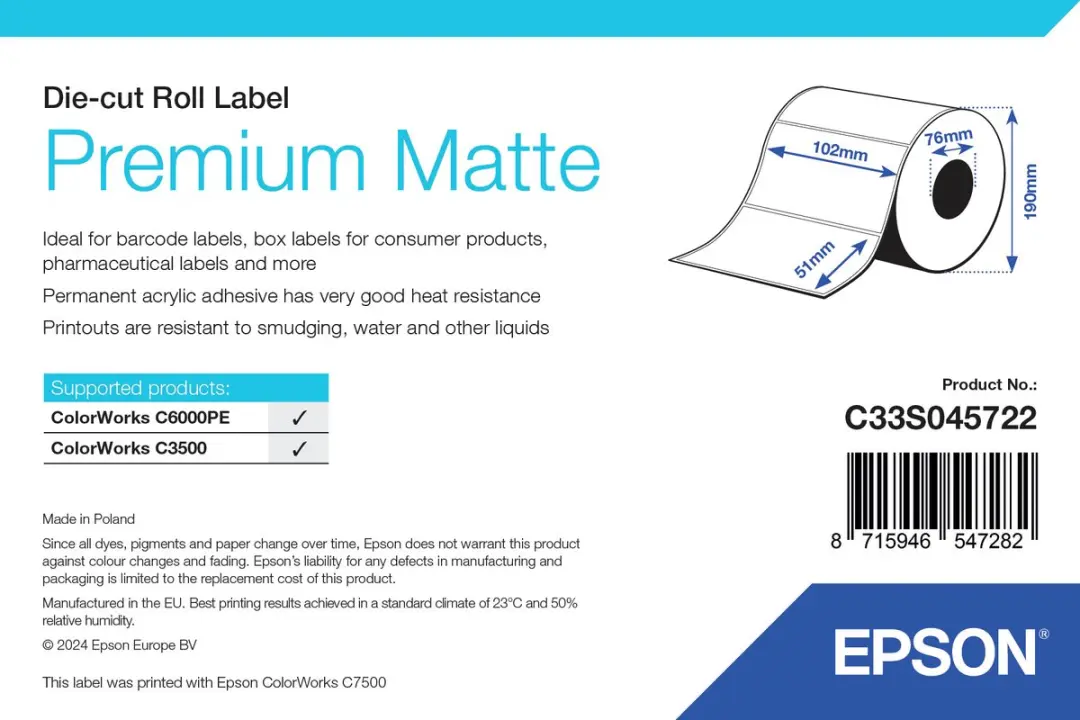 Epson Premium Matte 102x51mm
